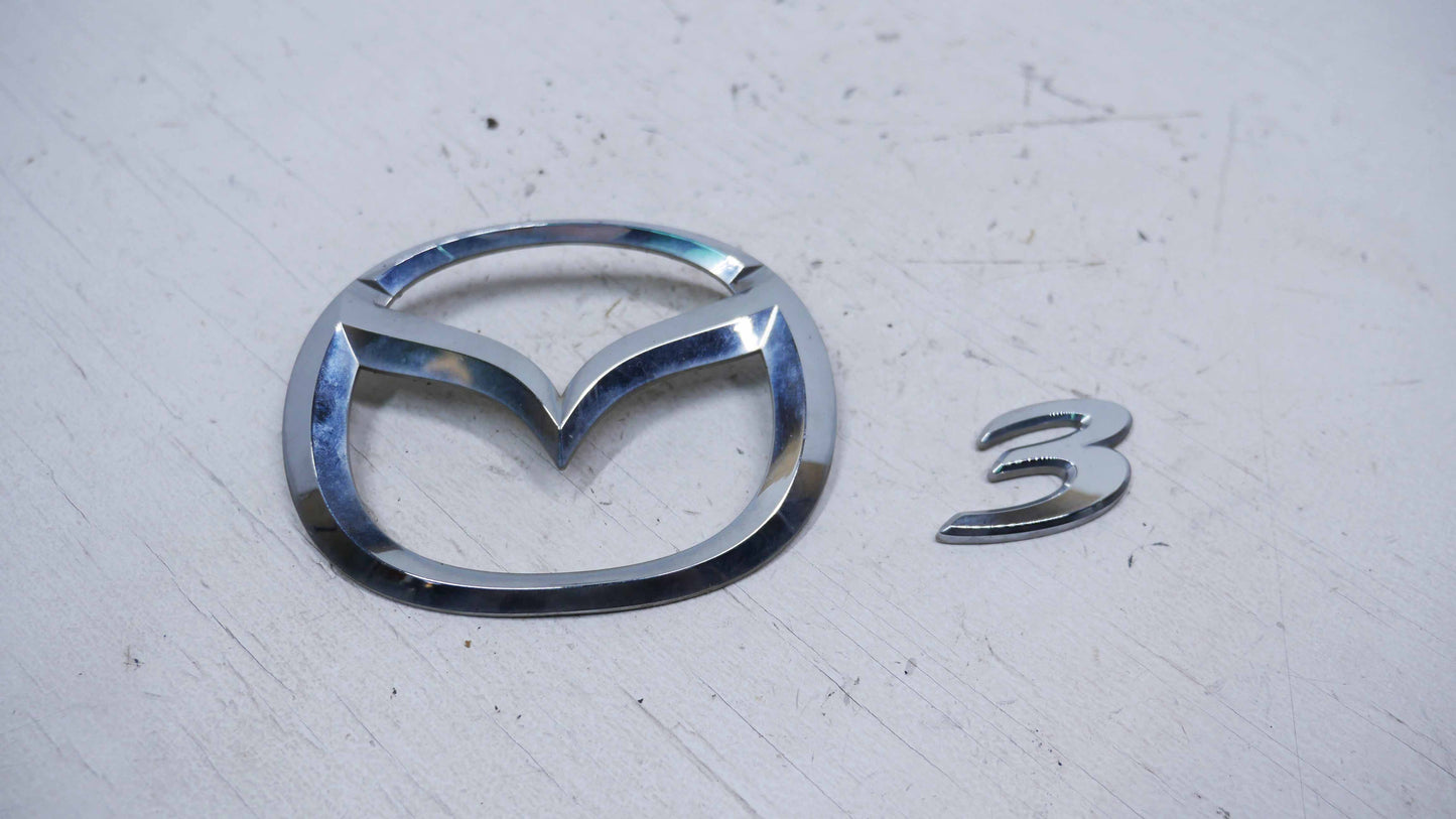 Rear Hatchback Badge, Logo and 3 - Fits Mazda 3 BL 2010-2013