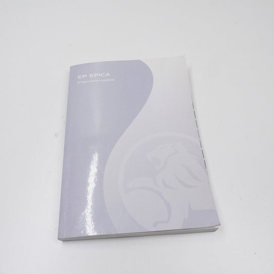 Owners Handbook - Fits Holden Epica EP CDX 2.5L 2007-2011